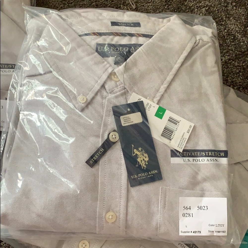 Stretch Polo Button down